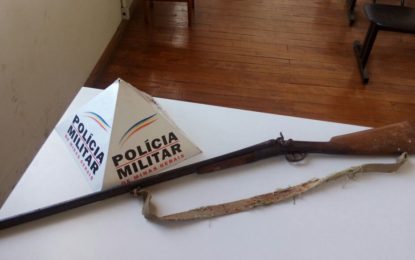Arma é apreendida na zona rural de Alto Rio Doce