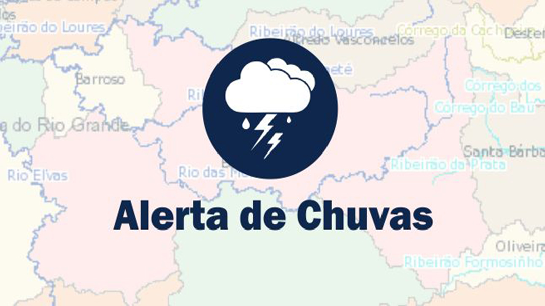 Defesa Civil Municipal de Barbacena emite alerta sobre fortes chuvas