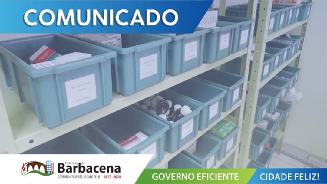Saúde informa sobre expediente nas farmácias municipais no próximo dia 31
