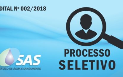 Processo Seletivo 002/2018 do SAS acontece neste domingo; confira os locais de provas