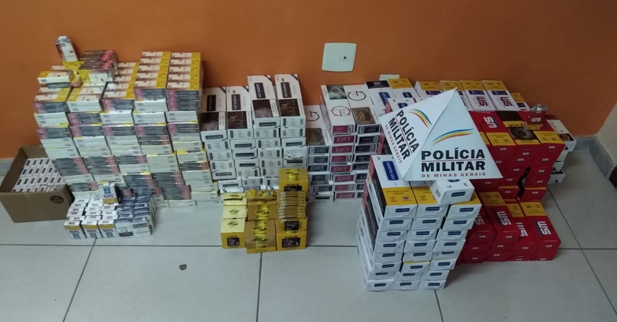 POLÍCIA MILITAR PRENDE EM FLAGRANTE HOMEM POR CONTRABANDO DE CIGARROS