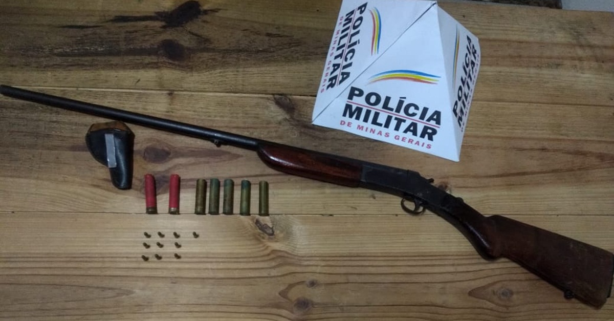 Posse ilegal de arma de fogo na localidade de Graminha, em Senhora das Dores