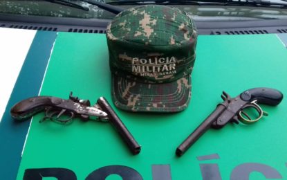 POLÍCIA MILITAR DE MEIO AMBIENTE APREENDE DUAS ARMAS DE FOGO EM CARANDAÍ