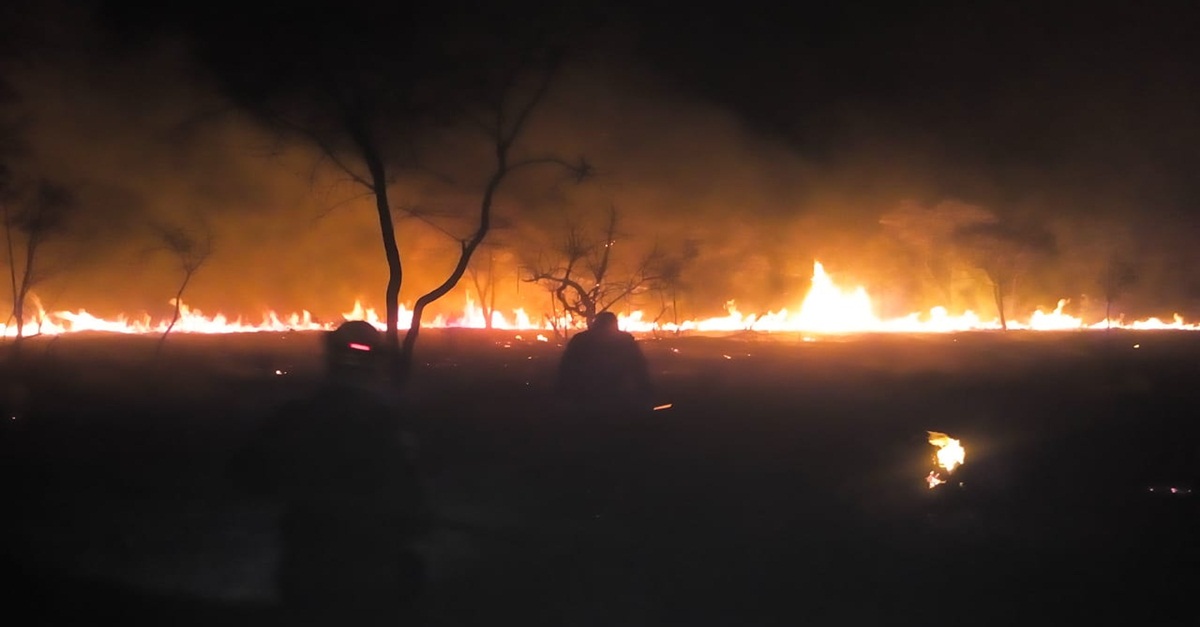 Incêndio destruiu 10 hectares de area de preservação, na Serra São José no município de Tiradentes
