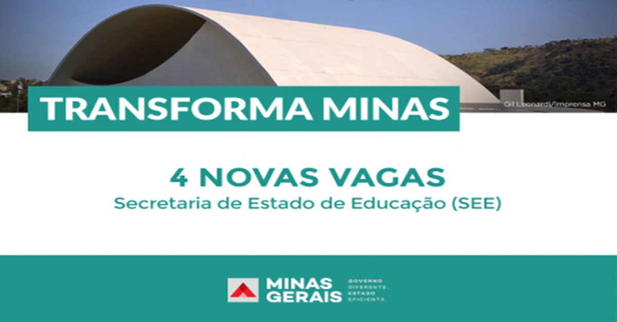 Transforma Minas abre inscrições para 4 Superintendências Regionais de Ensino