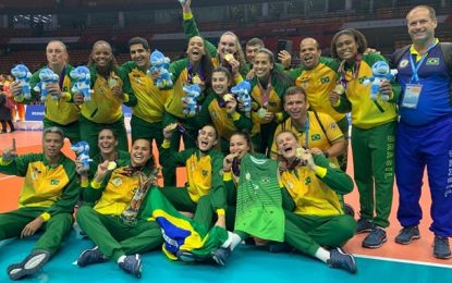 Com Sassá, Brasil bate a China e conquista ouro no vôlei dos Jogos Mundiais Militares