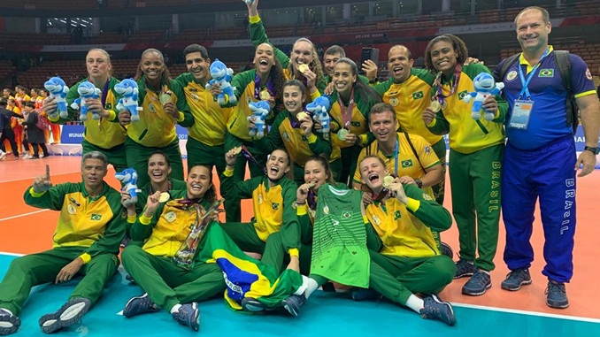 Com Sassá, Brasil bate a China e conquista ouro no vôlei dos Jogos Mundiais Militares
