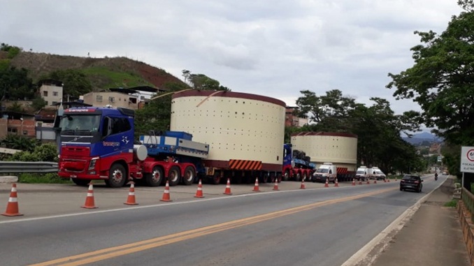 Carretas com carga de grande porte estarão circulando entre Nova Lima e Barbacena