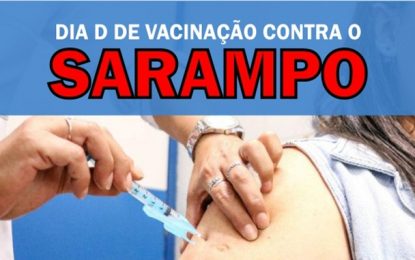 Prefeitura promove dia de vacinação contra o sarampo, neste sábado. O grupo prioritário corresponde a adultos de 20 a 29 anos