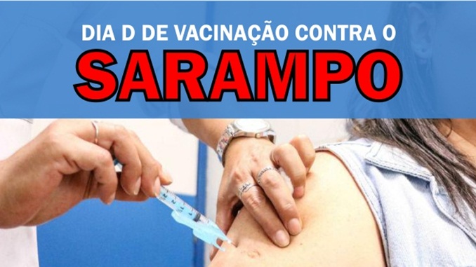 Prefeitura promove dia de vacinação contra o sarampo, neste sábado. O grupo prioritário corresponde a adultos de 20 a 29 anos