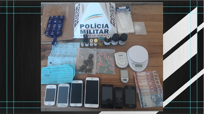Polícia Militar apreende drogas e prende envolvidos com o tráfico drogas em Barbacena