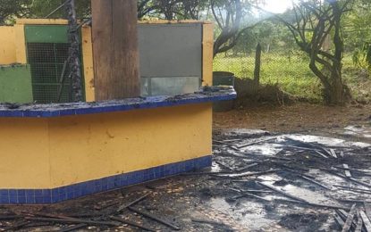 Incêndio destrói quiosque no Parque Xopotó, em Desterro do Melo