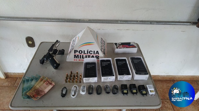 Polícia Militar prende autores de roubo e recupera os celulares subtraídos na loja da Tim, em Conselheiro Lafaiete