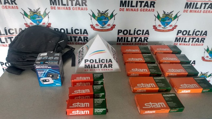 Polícia Militar recupera materiais furtados de serralheria, em Ouro Branco