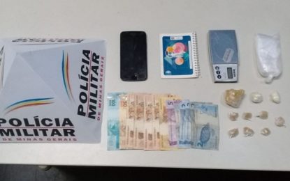 Homem é preso em flagrante por Tráfico de drogas, em Santa Cruz de Minas