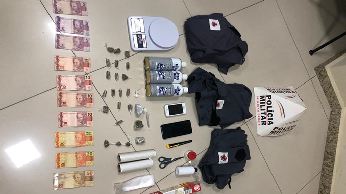 Polícia Militar prende suspeito de Tráfico de drogas, em Barbacena