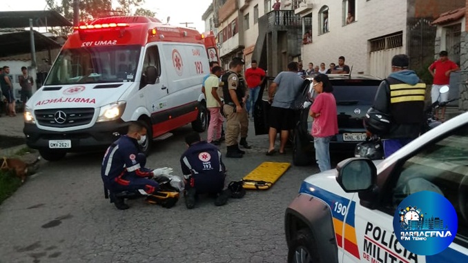 Motociclista fica ferido em acidente no bairro Grogotó, em Barbacena