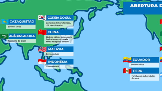 Cresce lista de estados credenciados para exportação em 24 países