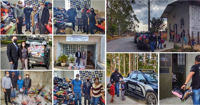 13° Departamento de Polícia Civil de Barbacena entrega doações da 7ª edição da Campanha do Agasalho