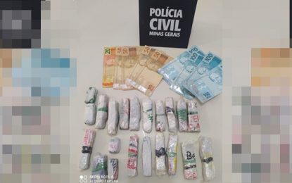 Polícia Civil prende suspeito de tráfico de drogas no centro de Barbacena