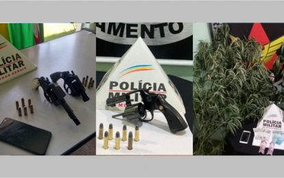 PM prende autores de roubo e apreende dois revólveres no Bairro São Benedito em Conselheiro Lafaiete