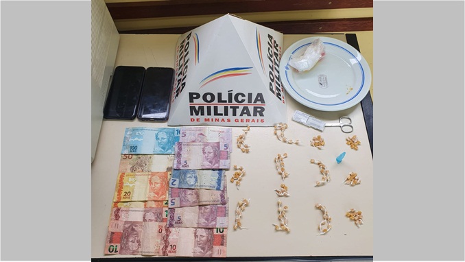 Homem é preso por tráfico de drogas, em Barbacena