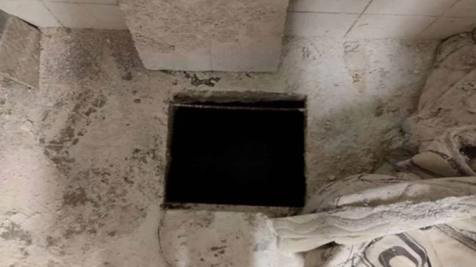 Bombeiros percorrem túnel misterioso construído debaixo de loja em Poços de Caldas