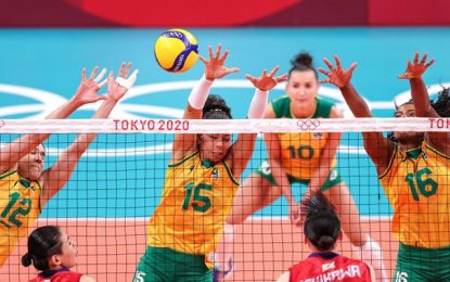 Olimpíada: Brasil engata a terceira vitória seguida no vôlei feminino
