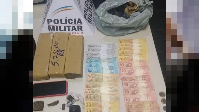Jovem é preso com mais de R$ 1.700 e drogas em São João del Rei